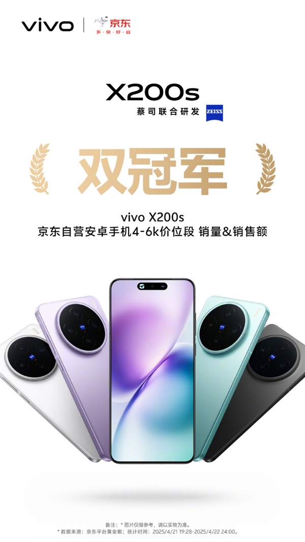 iPhone最强平替！vivo X200s首销斩获京东等渠道4-6K价位段销冠-第3张图片-芙蓉之城