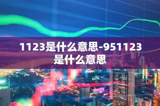 1123是什么意思-951123是什么意思-第1张图片-芙蓉之城
