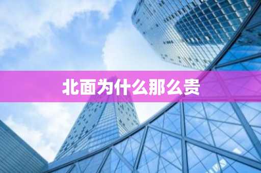 北面为什么那么贵-第1张图片-芙蓉之城