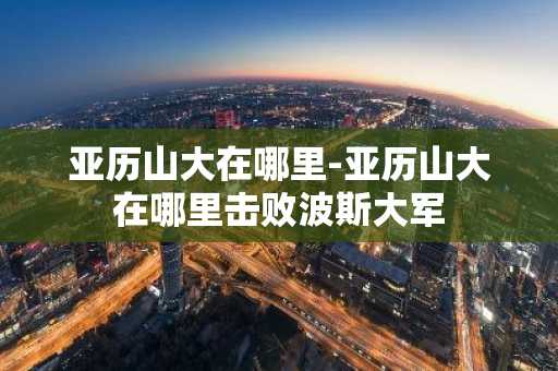 亚历山大在哪里-亚历山大在哪里击败波斯大军-第1张图片-芙蓉之城