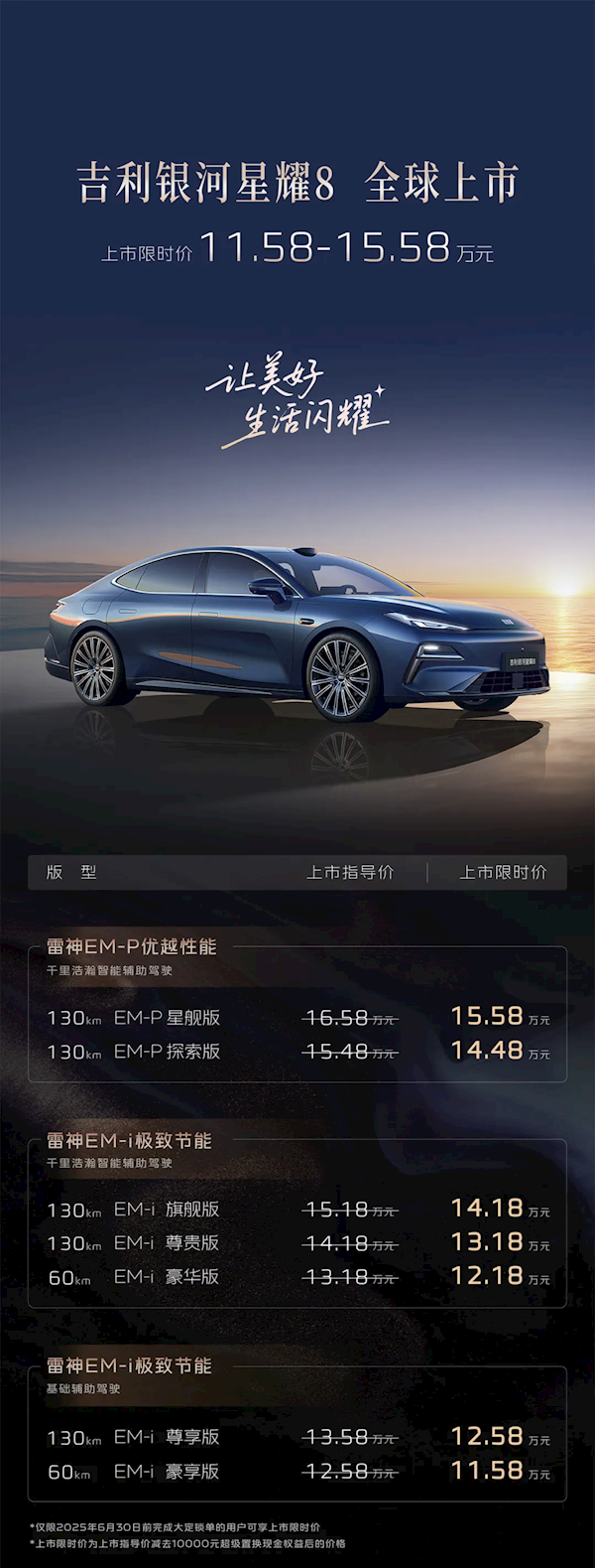 11.58万元买中大型轿车！吉利银河星耀8 EM一图看懂-第2张图片-芙蓉之城