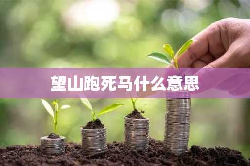 望山跑死马什么意思-第1张图片-芙蓉之城